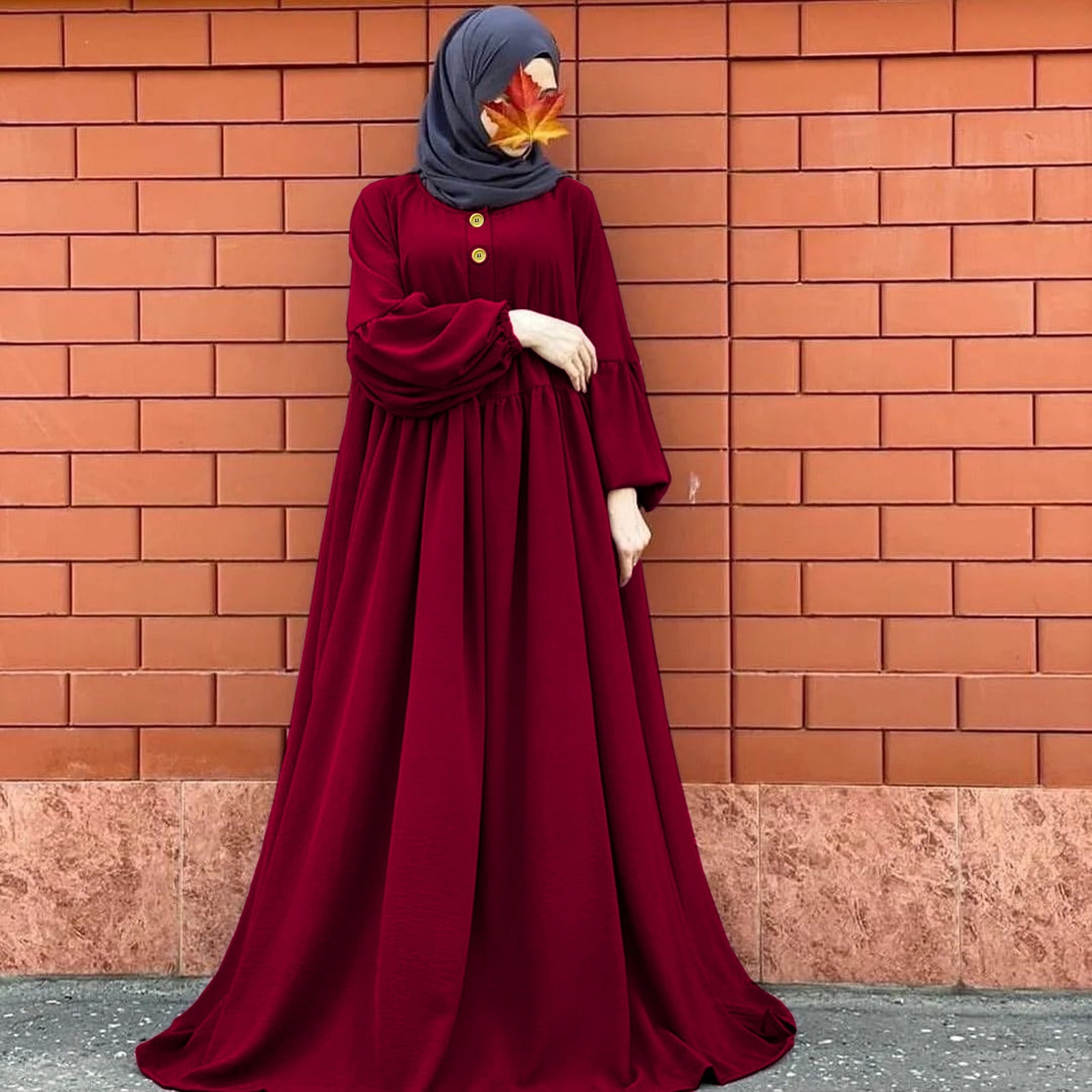 Marble Button Georget Abaya