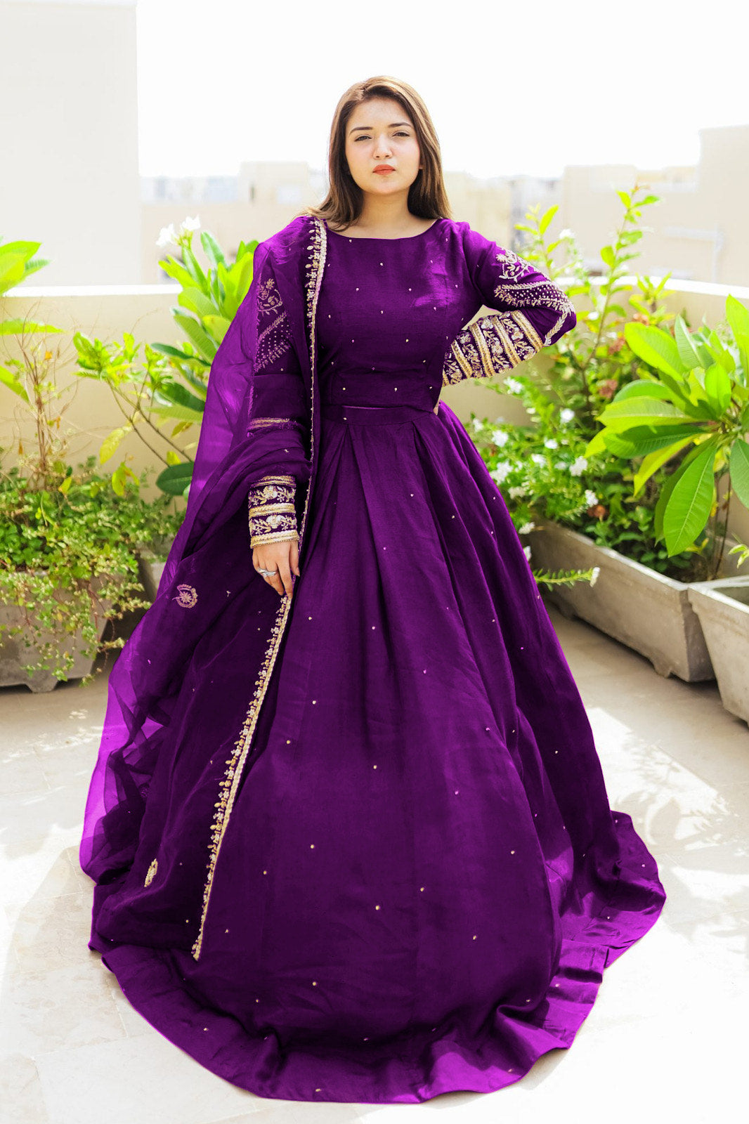 EMBRIODERED PEARLS LEHENGA 3PCS