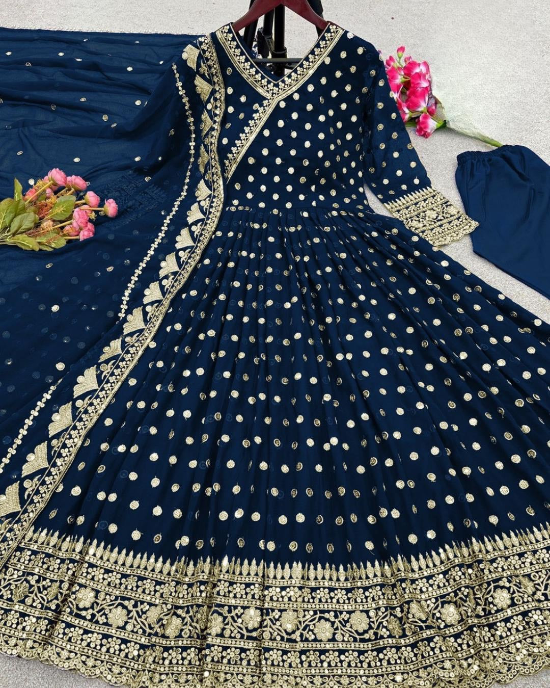Angrakha Style 3Pcs Maxi