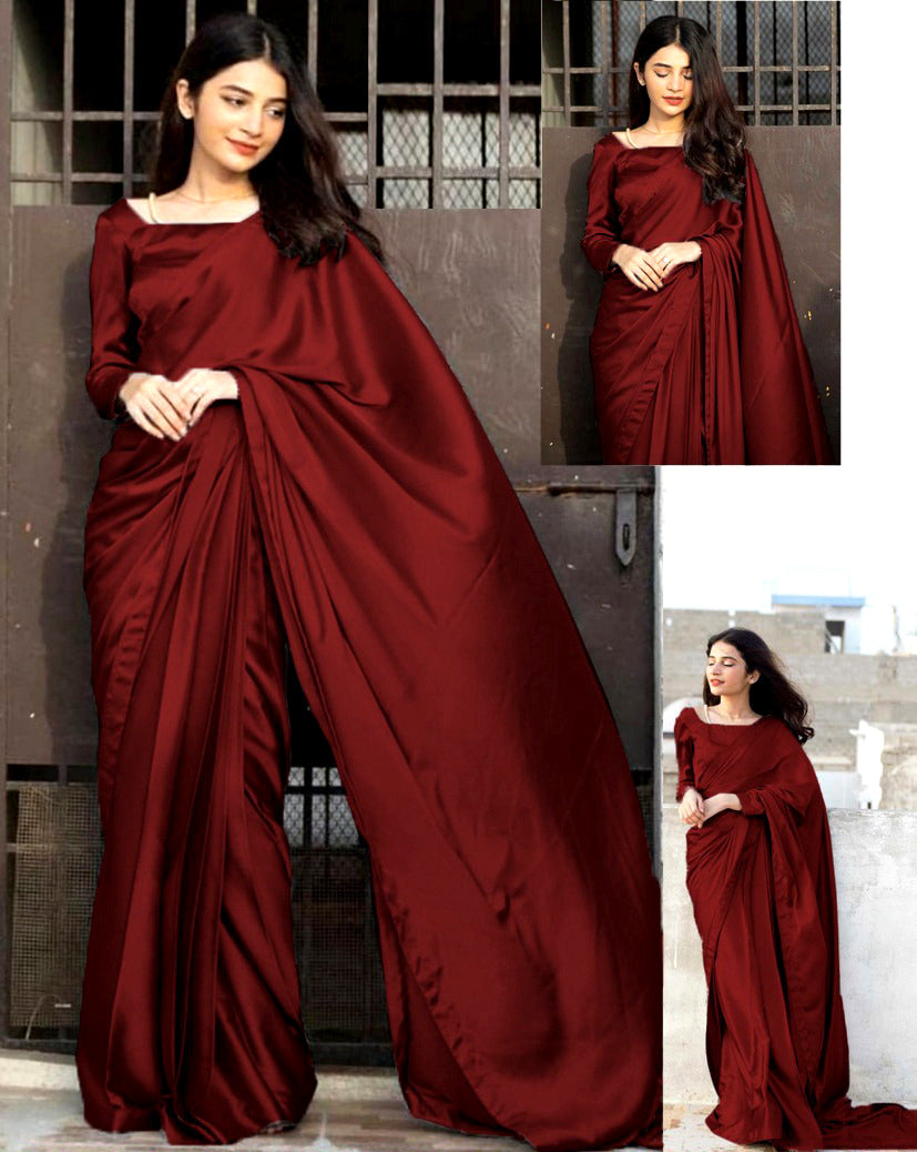 Silk saree❤️*
(Blouse , petticoat & 7 yards stiched saree