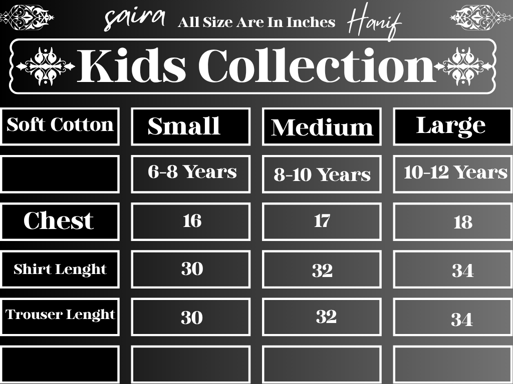 2Pcs Front Sequence Embroidered Shirt With Embroidered Trouser Kids 2Pcs