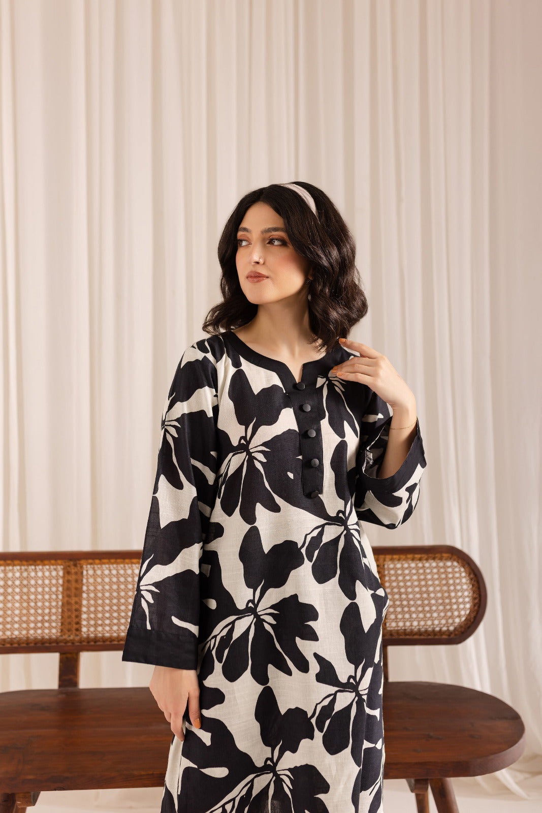 *Front And Back Allover Digital Printed Cord Set*