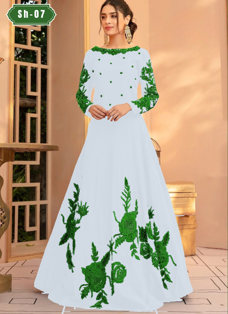 Heavy Embrodery 4Bunch Maxi