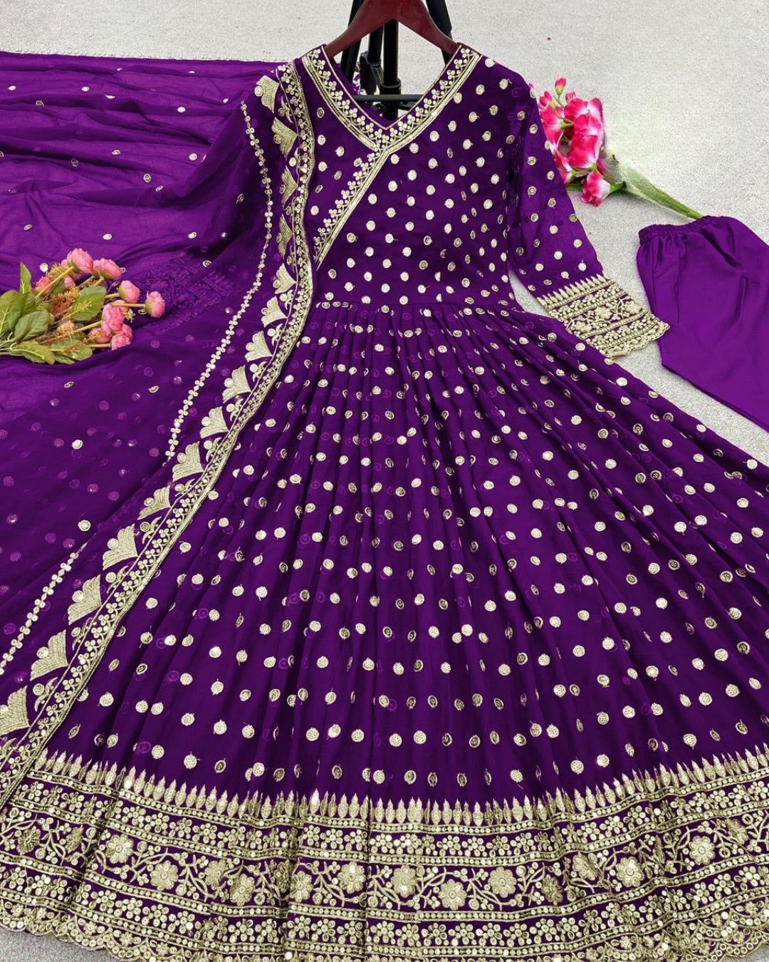 Angrakha Style 3Pcs Maxi