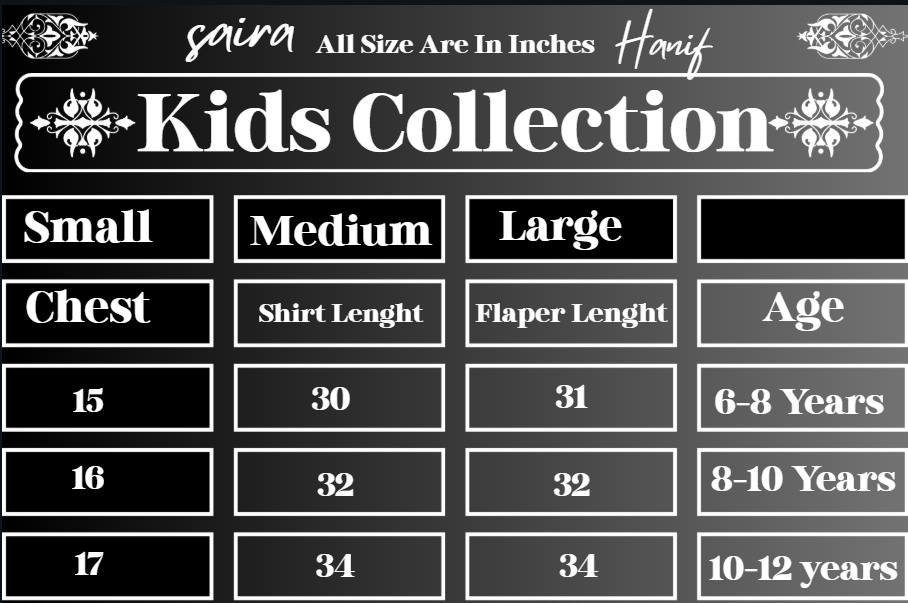 2Pcs Front Neck, Sleeves Border Embroidered Shirt With Emb Flapper Kids 2Pcs