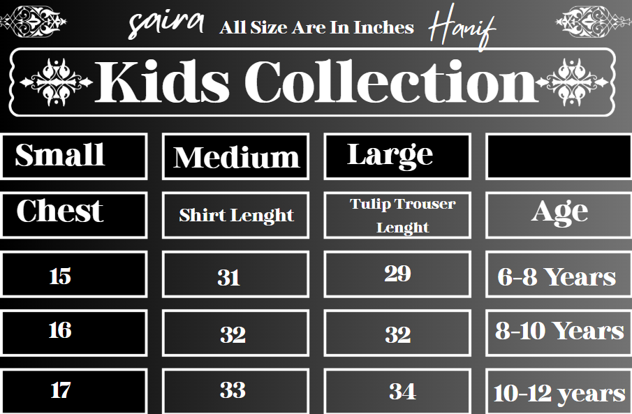 2Pcs Front Neck,Border Embroidered Shirt With Emb Trouser Kids 2Pcs