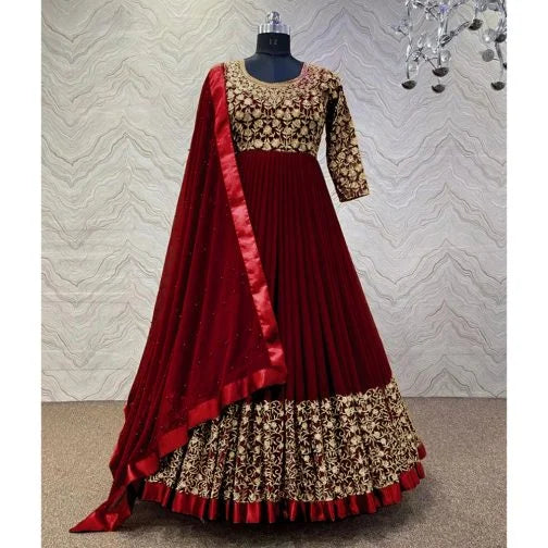 Heavy Embriodery 3Pcs Maxi