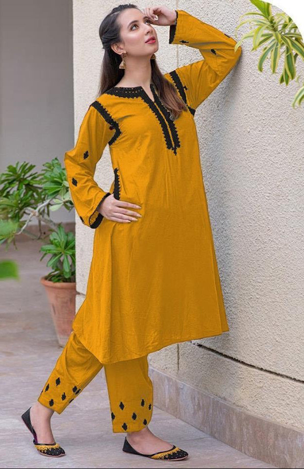 Pocket Style Embriodered Dress