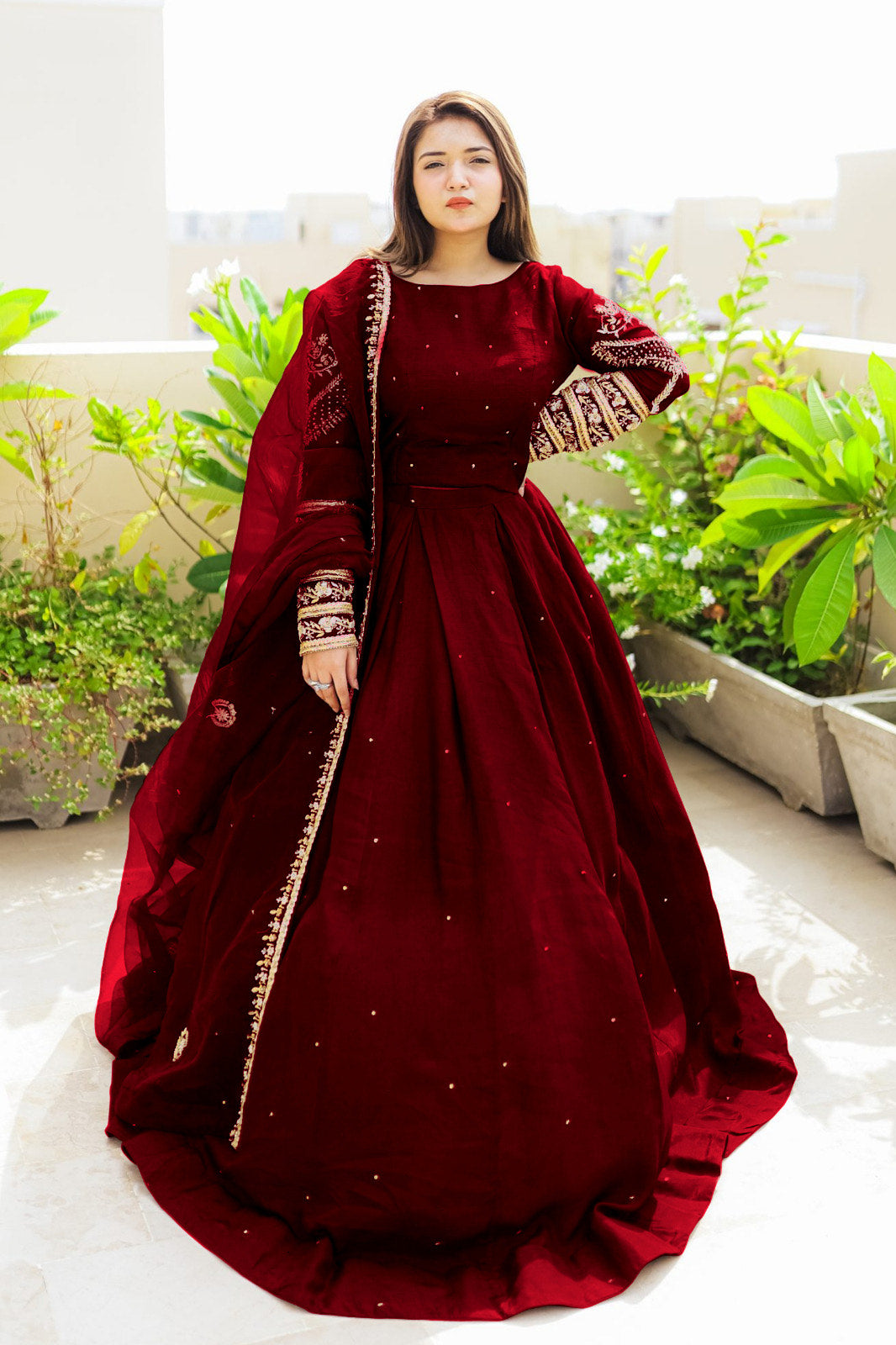 EMBRIODERED PEARLS LEHENGA 3PCS