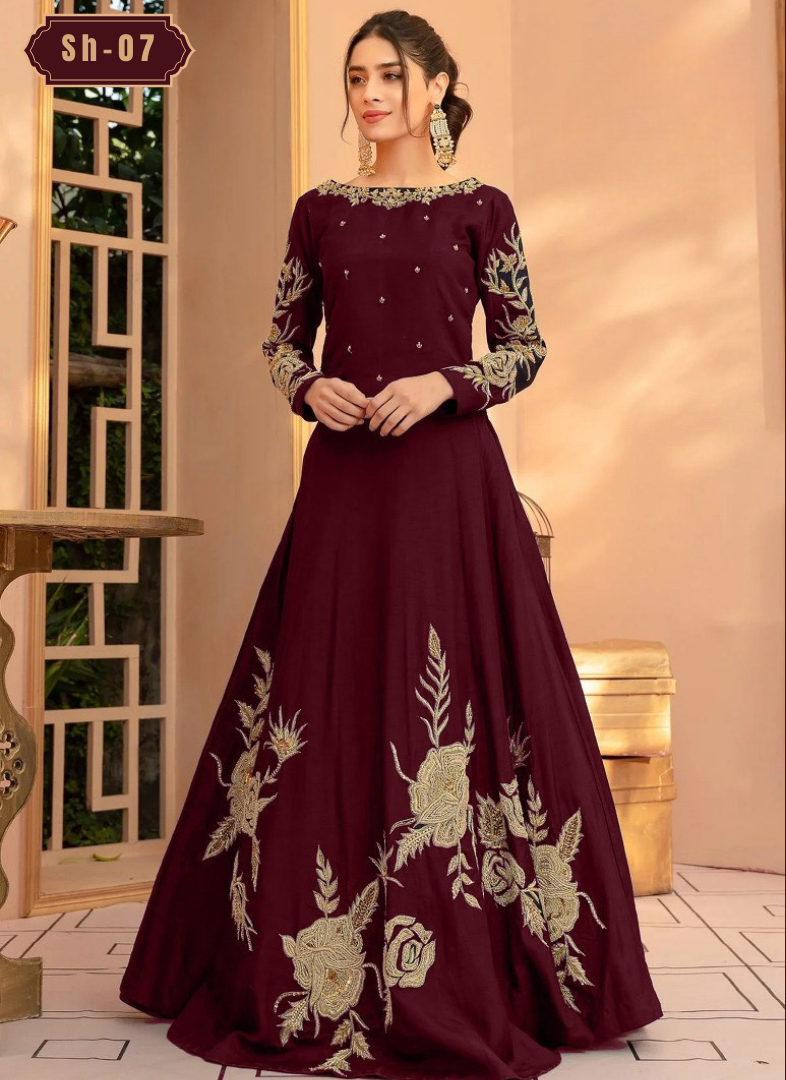 Heavy Embrodery 4Bunch Maxi