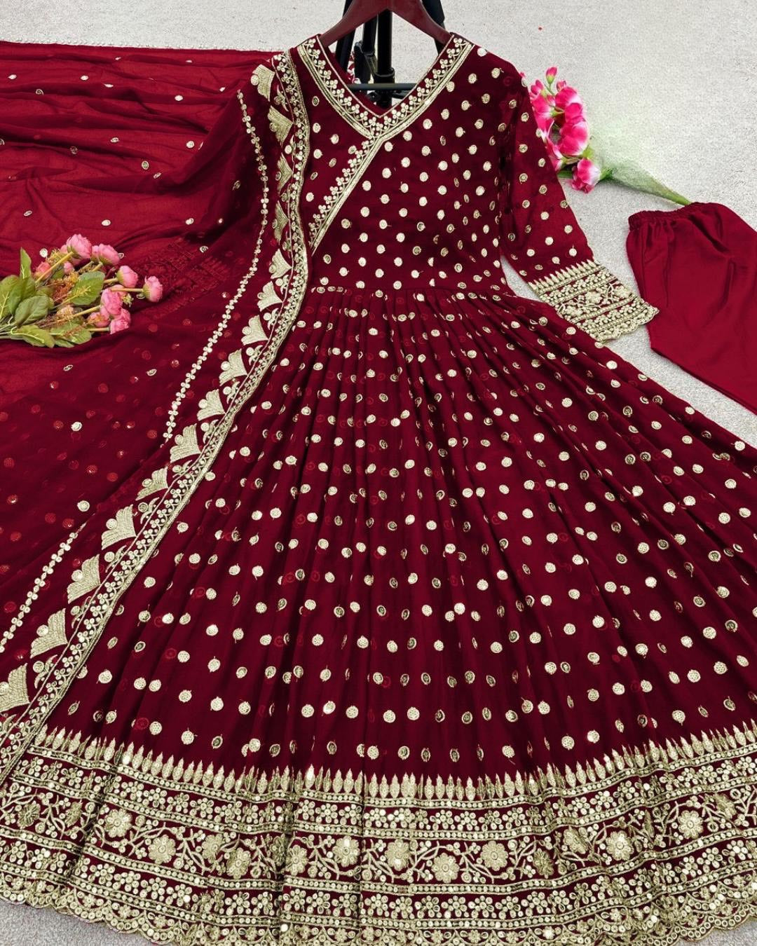 Angrakha Style 3Pcs Maxi